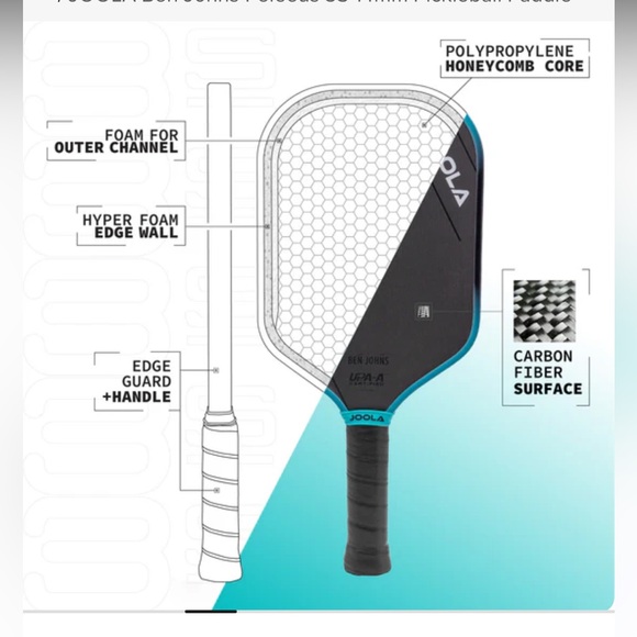 JOOLA Ben Johns Perseus 3S 14mm Pickleball Paddle - Picture 4 of 10